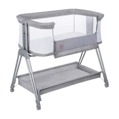 Манежи - Приставная кроватка Lionelo Luna grey concrete (LO-LUNA GREY CONCRETE)#5