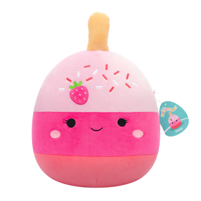 Подушки - М'яка іграшка Squishmallows Полуничний кейк-поп Пама 30 см (SQCR06573)#5