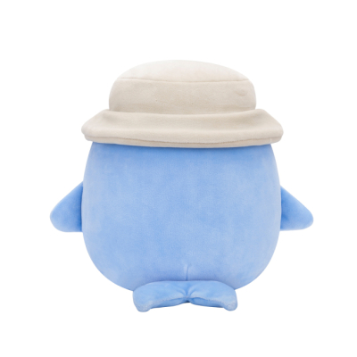 М'які тварини - М'яка іграшка Squishmallows Синій кит Самір у панамі 19 см (SQCR06593)#4