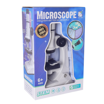 Наукові ігри, фокуси та досліди - Мікроскоп Shantou Jinxing білий з чорним (SD661/1)#3
