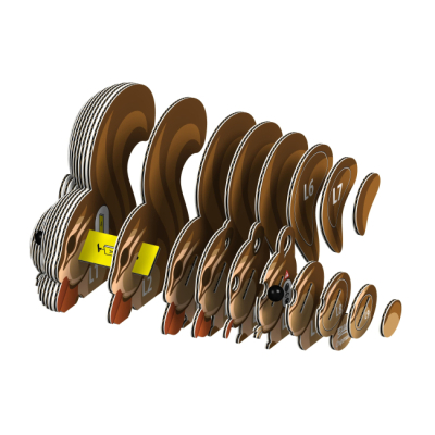 3D-пазли - 3D пазл Eugy Зоопарк Бурундук (XEG-041)#2