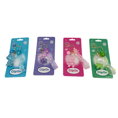 Брелоки - Брелок Clip On Брелок Хрустальный мишка голубой (SV22169/1)#2