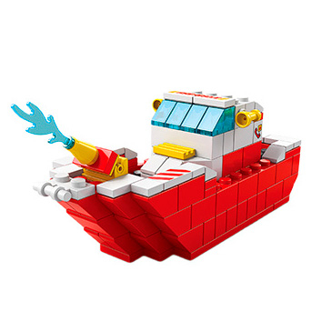 Блокові конструктори - Конструктор Shantou Yisheng Пожежний корабель 1000 деталей (K8978-1)#2