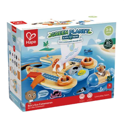 Фігурки тварин - Ігровий набір Hape Рятувальний катамаран (E3427)#3