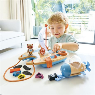 Фігурки тварин - Ігровий набір Hape Рятувальний катамаран (E3427)#4