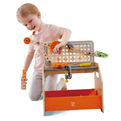 Конструктори з унікальними деталями - Конструктор Hape Науковий верстак 58 елементів (E3028)#8