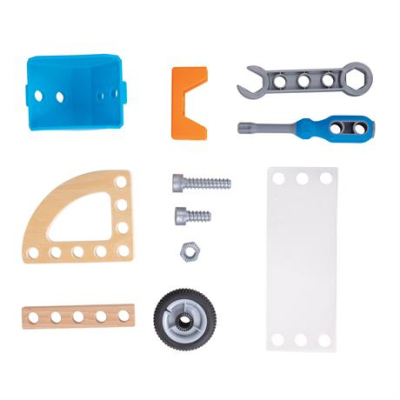 Конструктори з унікальними деталями - Конструктор Hape Екскаватор 37 елементів (E3038)#6