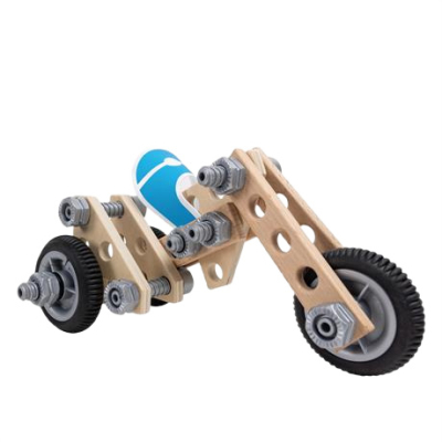 Конструктори з унікальними деталями - Конструктор Hape Мотоцикл 34 елементи (E3037)#3