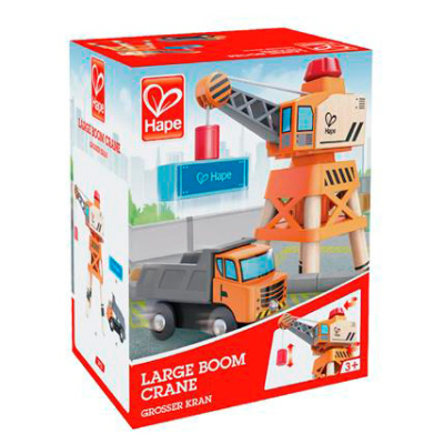 Залізниці та потяги - Ігровий набір Hape Підйомний кран та вантажівка (E3715)#3