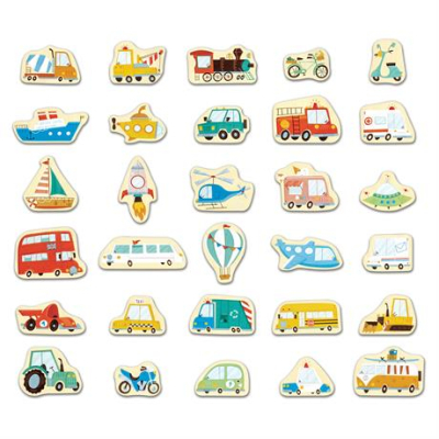 Обучающие игрушки - Набор магнитов Hape Транспорт (E2008)#2