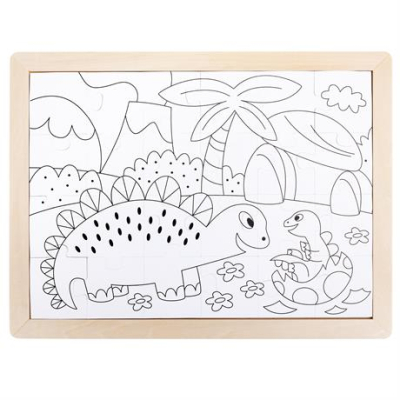 Пазли - Пазл Hape Динозаври з розмальовкою 24 елементів (E1641)#3