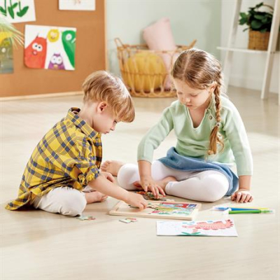 Пазли - Пазл Hape Динозаври з розмальовкою 24 елементів (E1641)#4