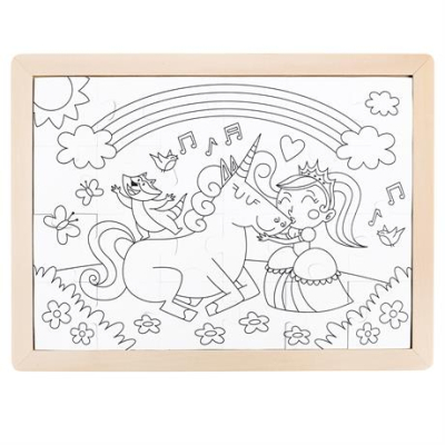 Пазли - Пазл Hape Єдинороги з розмальовкою 24 елементи (E1642)#3