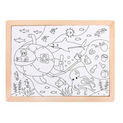 Пазли - Пазл Hape Океан з розмальовкою 48 елементів (E1643)#3