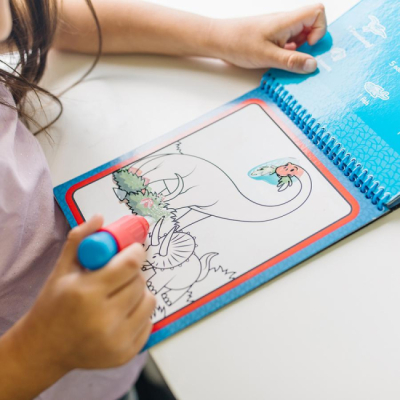 Раскраски и активитибуки (2-6 лет) - Книжка «Багаторазова водна розмальовка «Динозаври» (SM93204/6075166)#4