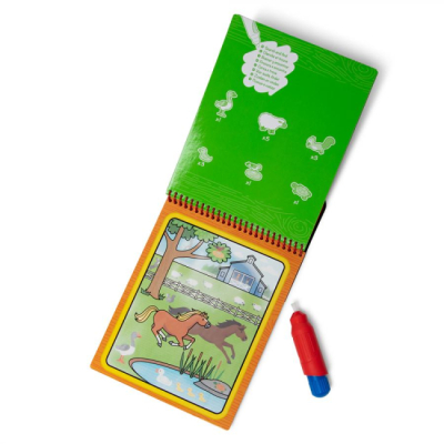 Раскраски и активитибуки (2-6 лет) - Книжка «Багаторазова водна розмальовка «Ферма» (SM93200/6074888)#2