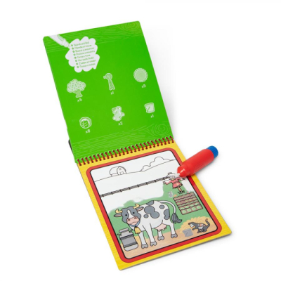 Раскраски и активитибуки (2-6 лет) - Книжка «Багаторазова водна розмальовка «Ферма» (SM93200/6074888)#3