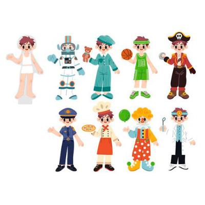 Наборы для творчества - Магнитная игра Viga Toys Одень мальчика (44636)#2