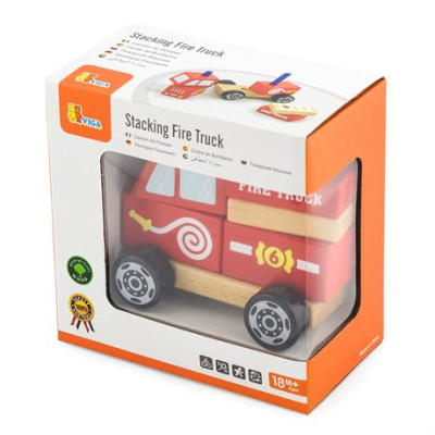 Машинки для малюків - Дерев’яна іграшка Viga Toys Пожежна машинка (50203FSC)#3