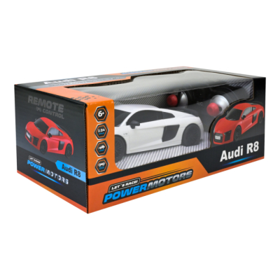 Радиоуправляемые модели - Автомодель Країна Іграшок Audi R8 на радиоуправлении белая 1:24 (PM2408) (PM2408 WHITE)#4
