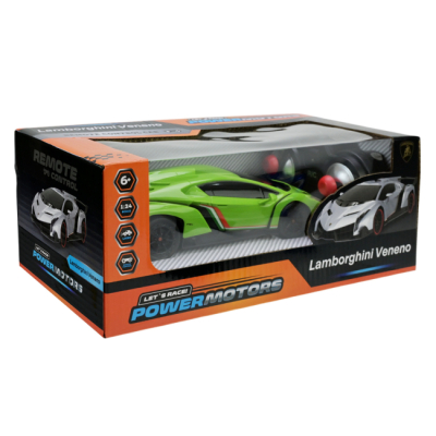 Радіокеровані моделі - Автомодель Країна Іграшок Lamborghini Veneno на радіокеруванні зелена 1:24 (PM2410 GREEN)#4