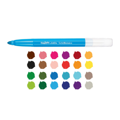 Канцтовары - Набор фломастеров Carioca Jumbo 24 цвета (40570)#2
