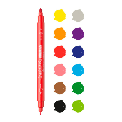 Канцтовары - Набор фломастеров Carioca Birello двусторонние 24 цвета (41457)#2