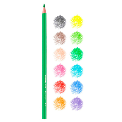 Канцтовари - Набір кольорових олівців Carioca Tita тригранні 12 кольорів (42786)#2