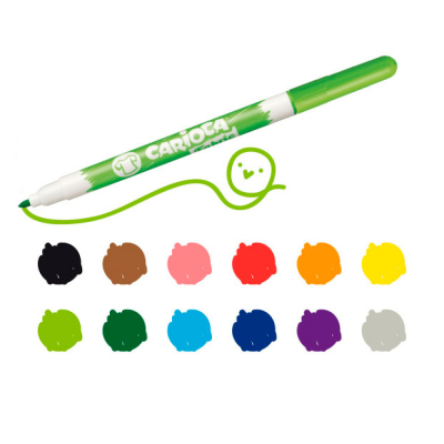 Канцтовары - Набор фломастеров Carioca Fabric для тканей 10 цветов (42909)#2