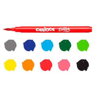 Канцтовары - Набор фломастеров Carioca Brush 10 цветов (42937)#2