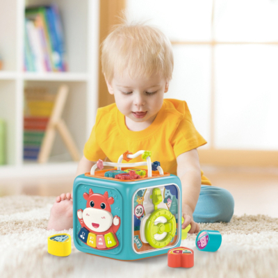 Развивающие игрушки - Интерактивная игрушка Bibi-inn Активити куб бирюзовый (688-60/1)#2