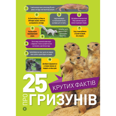 Познавательные книги (4-10 лет) - Книжка «Шкряб! 100 цікавих фактів про гризунів» Роуз Девідсон (9786171600805)#3