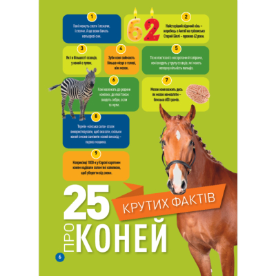 Познавательные книги (4-10 лет) - Книжка «Галопом! 100 цікавих фактів про коней» Кітсон Язинка (9786171600430)#3