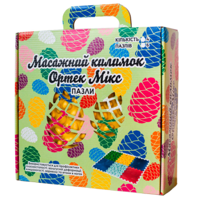Развивающие коврики - Массажный коврик Ortek Микс Пазлы 8 элементов (4820264130031)#2