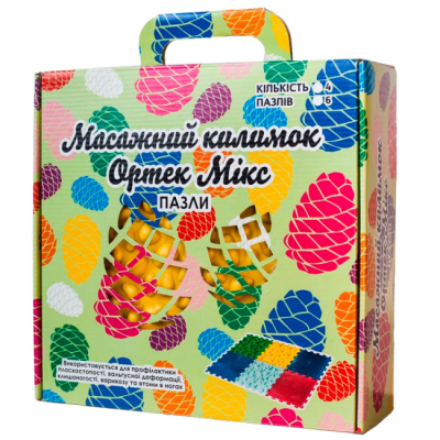 Развивающие коврики - Массажный коврик Ortek Микс Пазлы 6 элементов (4820264130048)#2