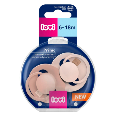 Товари для догляду - Пустушка Lovi силіконова динамічна Prime Nude and Blush (34/406)#2