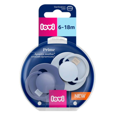 Товари для догляду - Пустушка Lovi силіконова динамічна Prime Baby Blue and Blue (34/418)#2