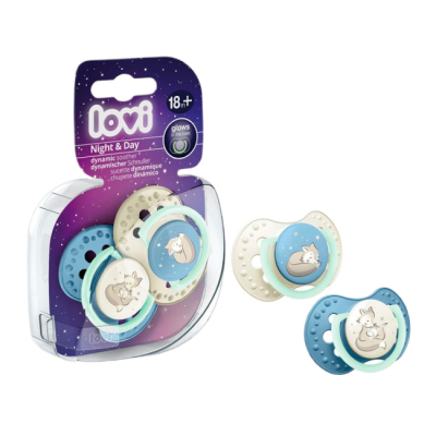 Товары по уходу - Пустышка Lovi силиконовая динамическая Night and Day Boy (22/916boy)#2