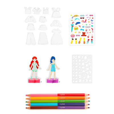 Наборы для творчества - Набор для творчества Mideer Коллажи для костюмов Модница (MD2291)#2