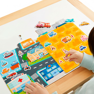 Наборы для творчества - Набор многоразовых наклейок Mideer Bustling traffic (CT2317)#4