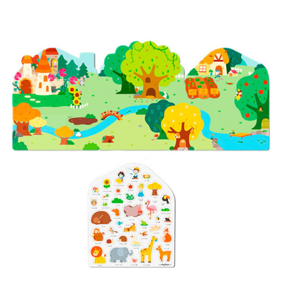 Наборы для творчества - Набор многоразовых наклейок Mideer Busy animal town (CT2318)#2