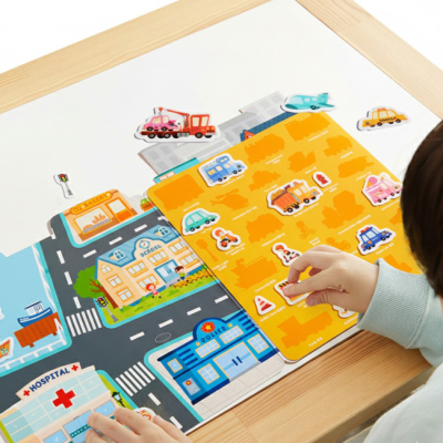 Наборы для творчества - Набор многоразовых наклейок Mideer Busy animal town (CT2318)#4