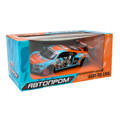 Автомоделі - Автомодель Автопром Audi R8 LMS помаранчево-блакитна (68291A(B))#6