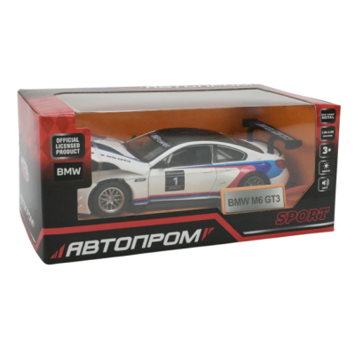 Автомодели - Автомодель Автопром BMW M6 GT3 белая (68325/1)#5