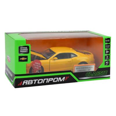 Автомодели - Автомодель Автопром Chevrolet Camaro SS желтая (68335/2)#5