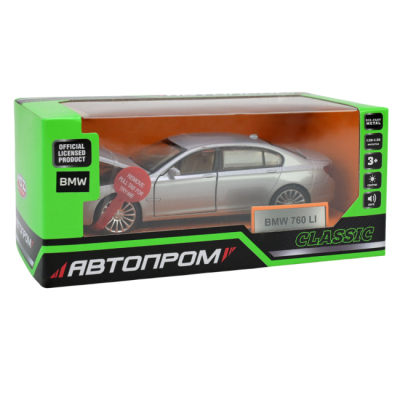 Автомодели - Автомодель Автопром BMW 760 LI серая (68340/1)#5