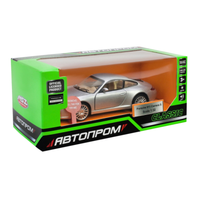 Автомодели - Автомодель Автопром Porsche 911 Carrera S серая (68374/1)#5