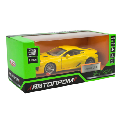 Автомодели - Автомодель Автопром Lexus LFA желтая (68414/2)#5
