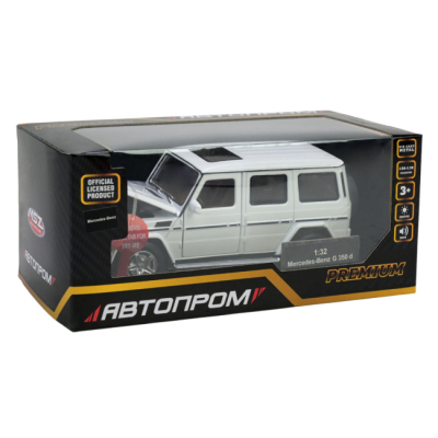 Автомодели - Автомодель Автопром Mercedes-Benz G 350 d белая (68436/1)#5