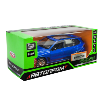 Автомодели - Автомодель Автопром BMW X5M синяя (68497/1)#6
